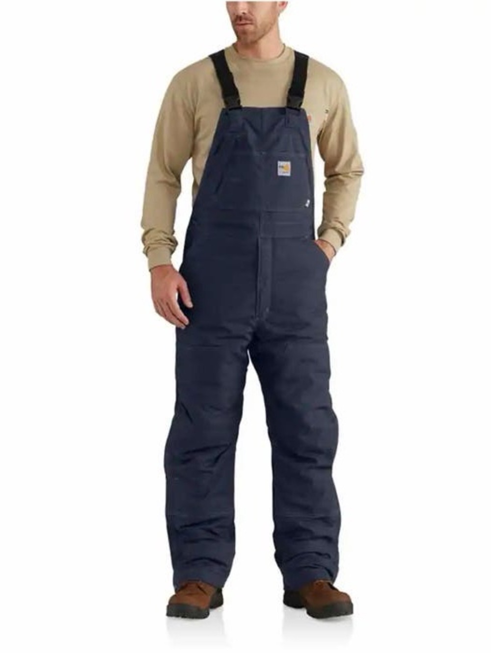 Carhartt Navy Bib Overalls with Black Straps
